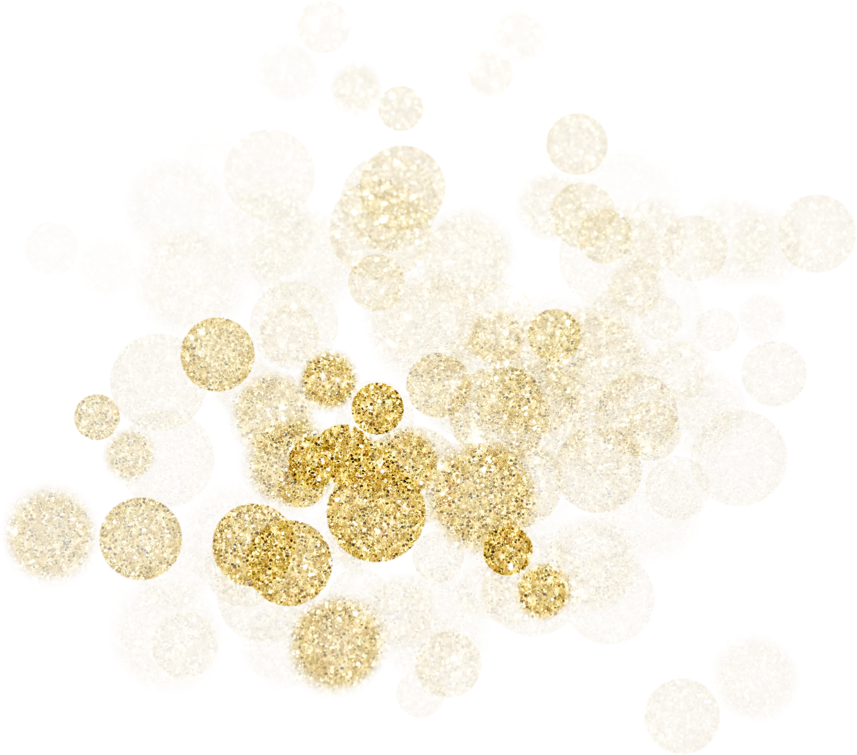 Gold glitter splatter